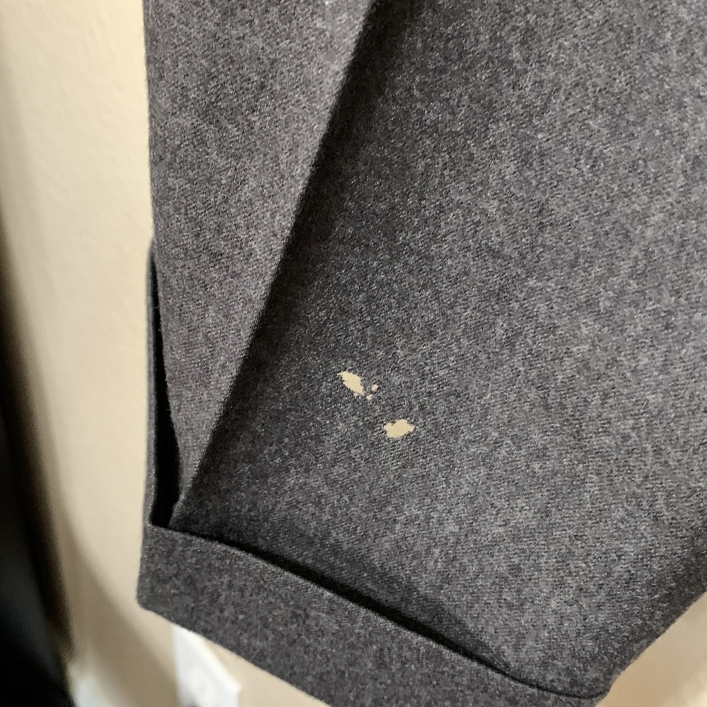 Faconnable Solid Dark Gray 100% Wool Dress Pleated - image 8